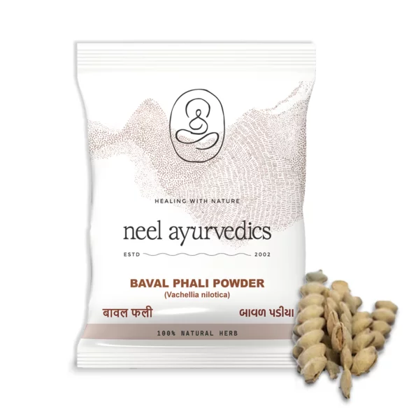 Neel Ayurvedics Babool Phali (Vachellia nilotica) Pulver | Baval Phali Pulver | Kikar Phali Pulver | Bei Gelenkschmerzen und Arthritis