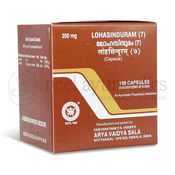 Kottakkal Arya Vaidya Sala Lohasinduram 7 Capsule – 100 Caps