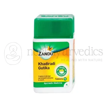 Zandu Khadiradi Gutika - 70 Tabletten | Bei Halsschmerzen / heiserer Stimme