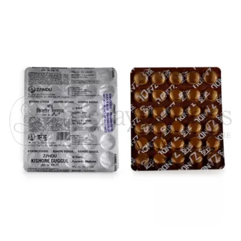 Zandu Kishore Guggulu | Kaishore Guggulu - 40 Tabletten | Zur Verbesserung des Verdauungssystems und der Harnwegserkrankungen