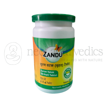 Zandu Suran Vatak (Brihat) Gutika - 100 Tabletten | Bei Haufen und Verstopfung