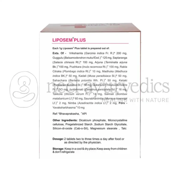 Kerala Ayurveda Liposem Plus Tablet – 100 Tabs2