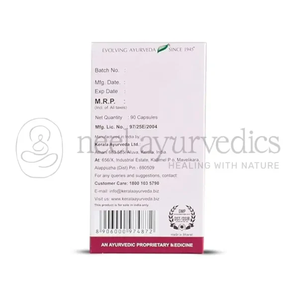 Kerala Ayurveda Lumbagest Capsules – 100 Cap3