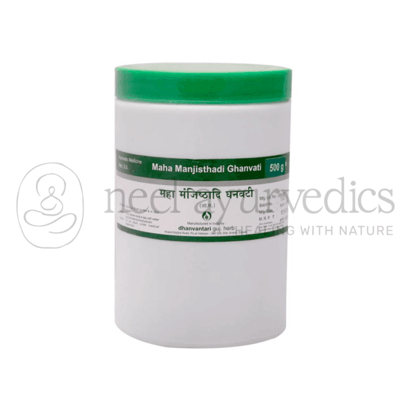 Dhanvantari Maha Manjisthadi Ghanvati Tablets Grams - 500 GM