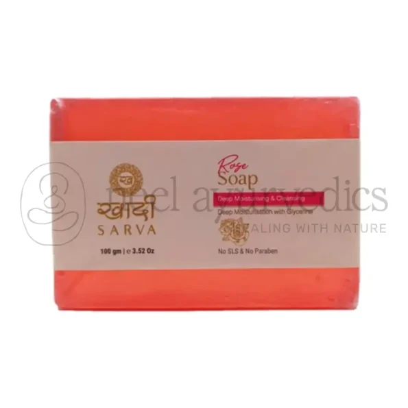 Khadi Sarva Herbal Rose Soap