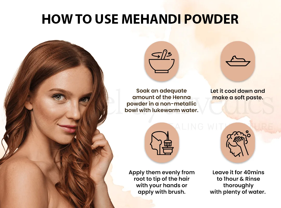 Neel ayurvedics mehandi (lawsonia inermis) pulver | henna-pulver 7 Mahendi Powder Usage