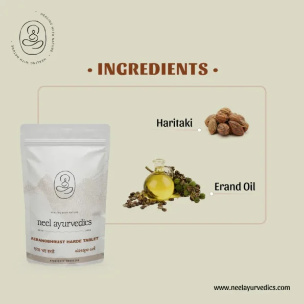 Neel Ayurvedics Aerandbhrust Harde (Haritaki)Tablet