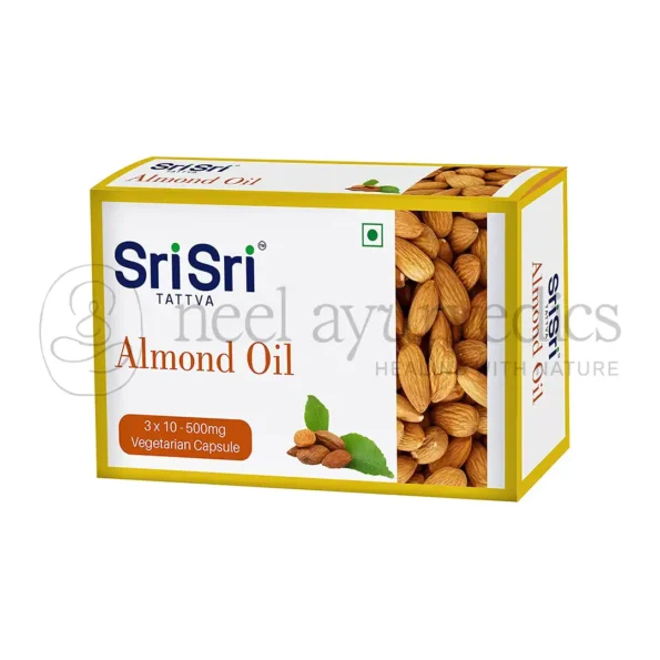 Sri Sri Tattva Memo Charge Almond Oil Capsules – 30 Cap