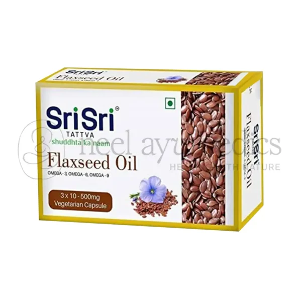 Sri Sri Tattva Omega 369 Flaxseed oil Capsules – 30 Cap